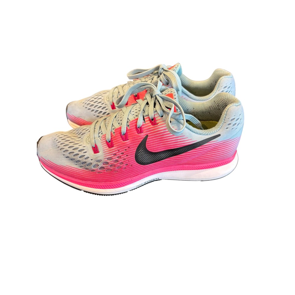 Nike Air Zoom Pegasus 34 Running Shoes Glacier Blue Pink 880560-406 Womens 7.5